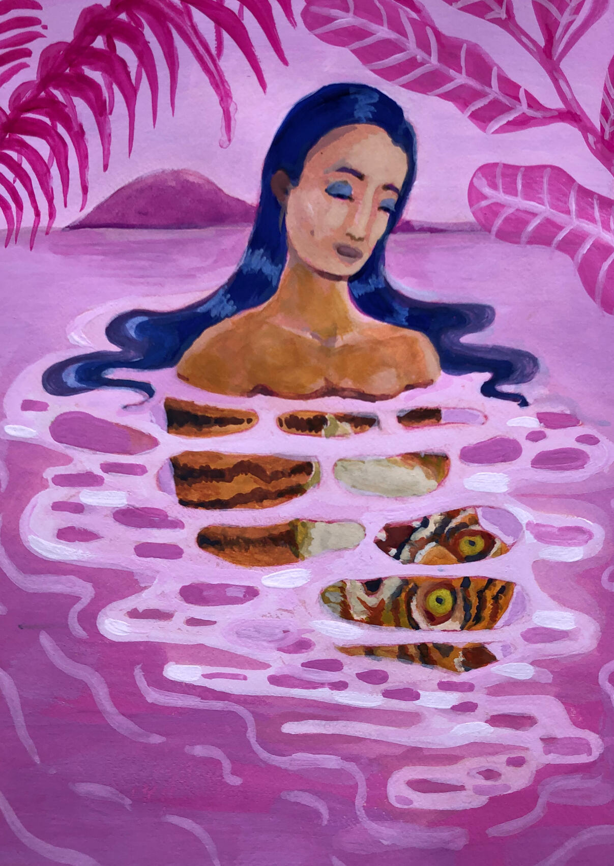 Mother Tyger 2023, gouache on paper