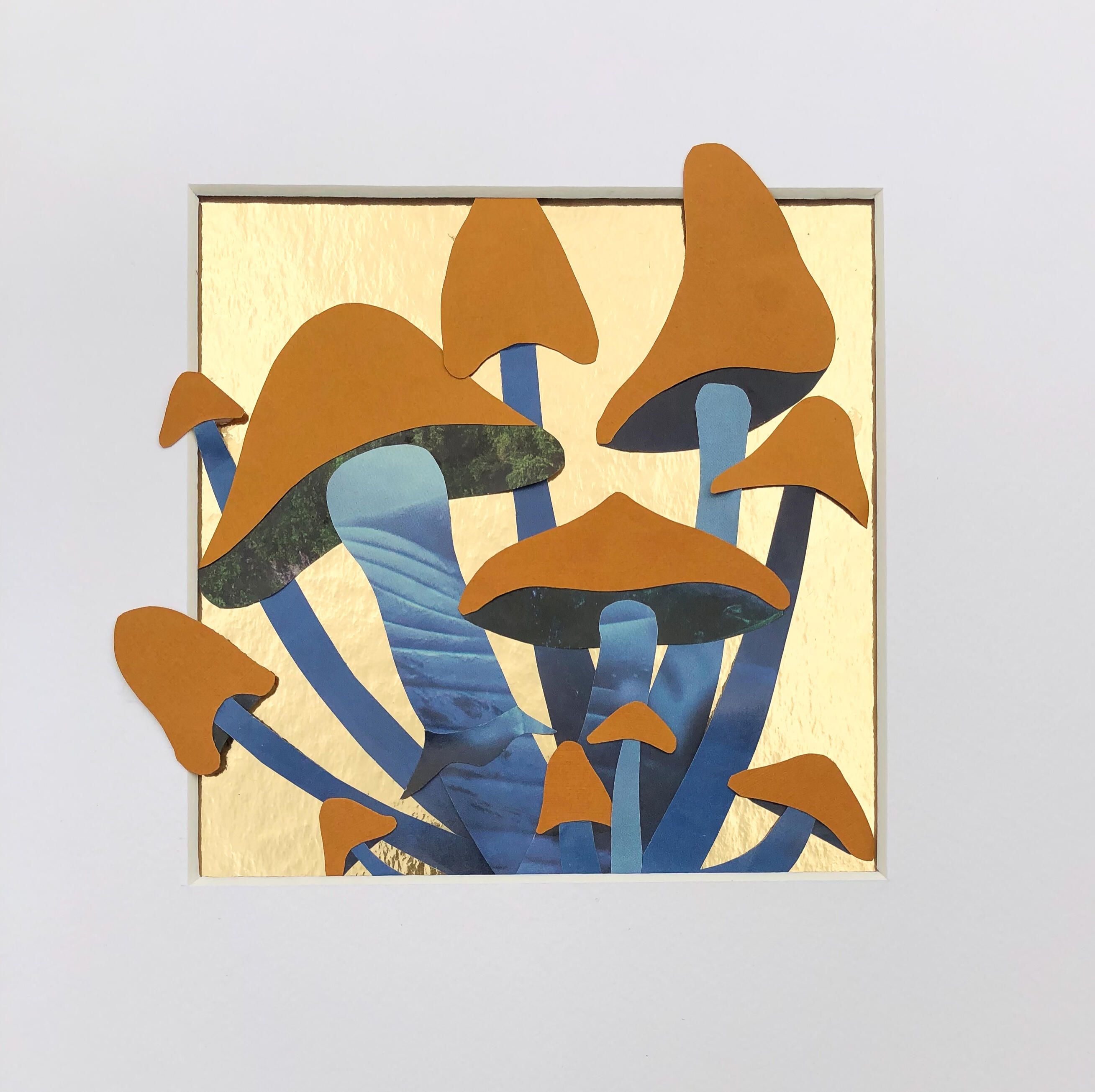Ocean Blue 2024, mixed media collage